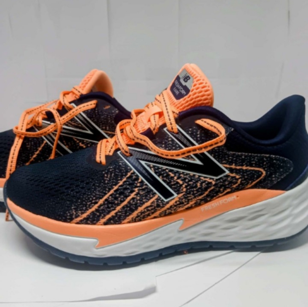 New Balance Navy and Orange Sneakers